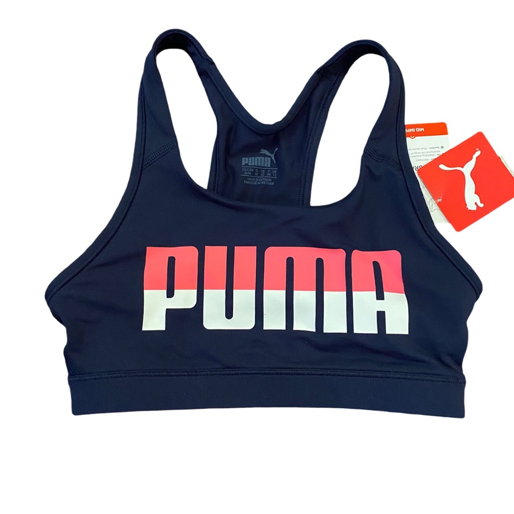 Puma Navy For Keeps Sports Bra Size Medium NWT